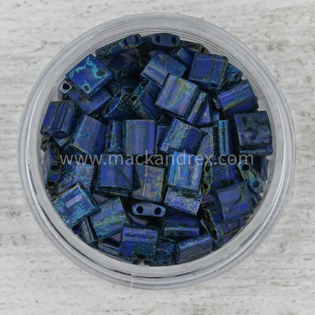 4518 Half Tila Beads - Denim Picasso - Mack & Rex