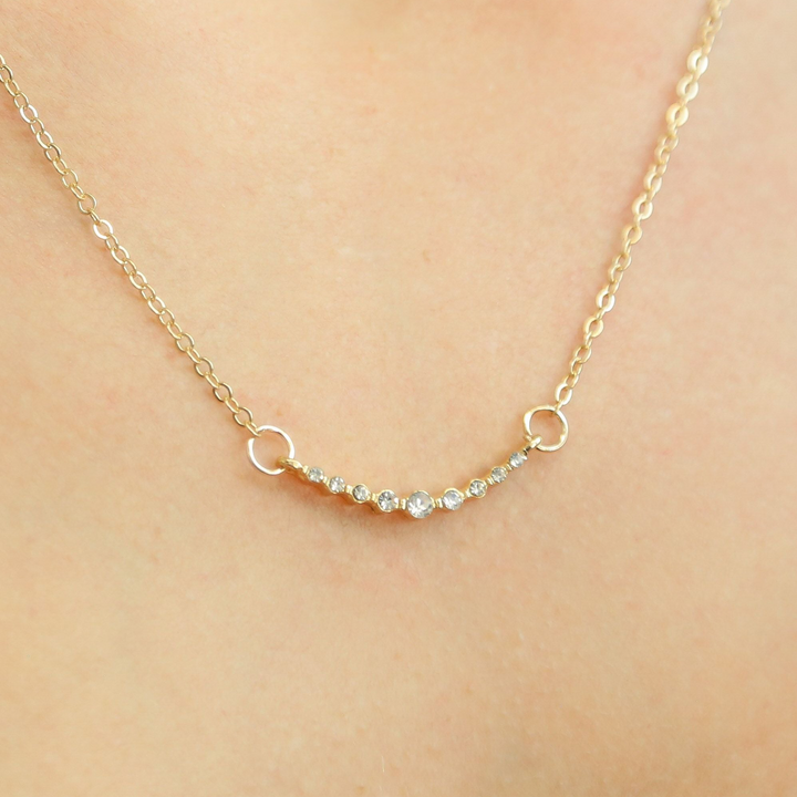 BLAIRE - Gold Necklace Dainty Chain with Cubic Zirconia