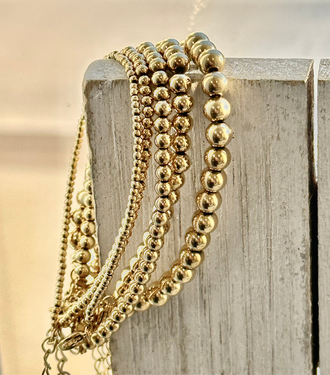 GOLD BALL BRACELETS - Stack or Individual