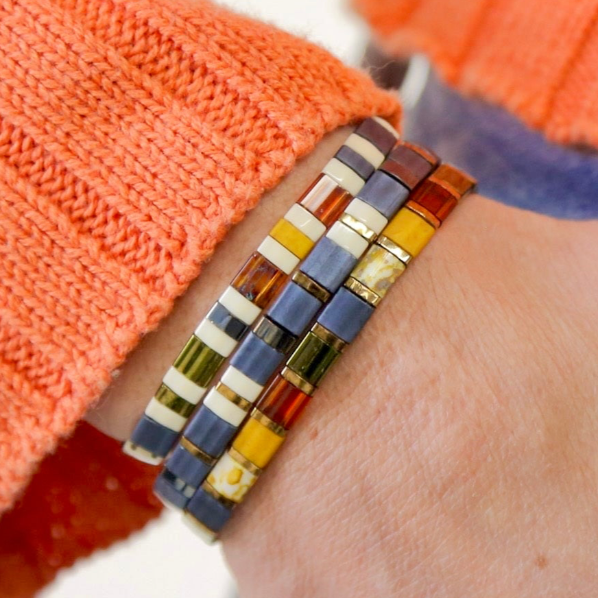 SWEATER WEATHER - Tila Bead Bracelets Stack