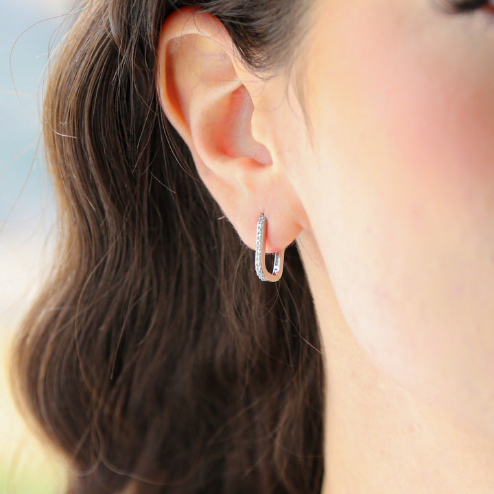 BEYOND - Sterling Silver + CZ Hoop Earrings