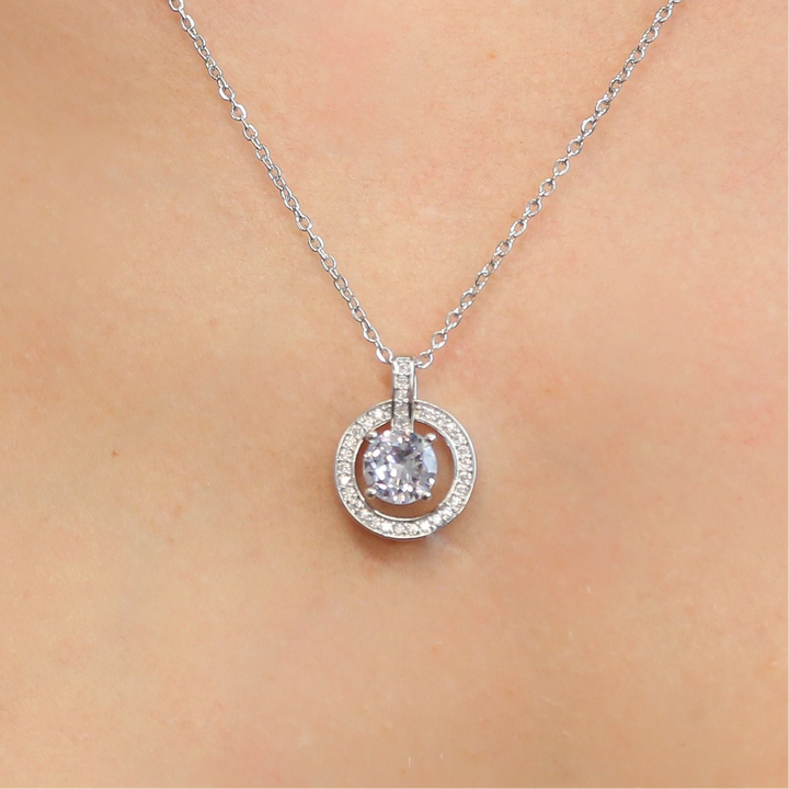 ALLURE - Dainty Silver Chain with CZ stone Necklace