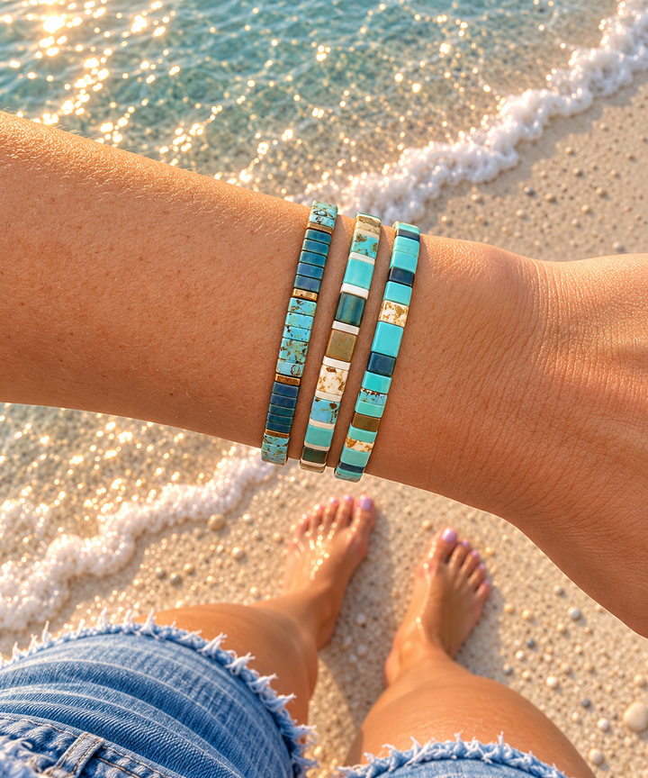 BLUE HAWAII - Tila Bracelet Stack of 3