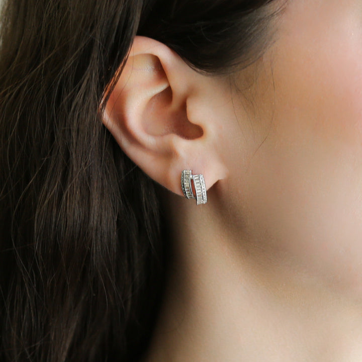 DANIELA- CZ and Sterling Stud Earrings