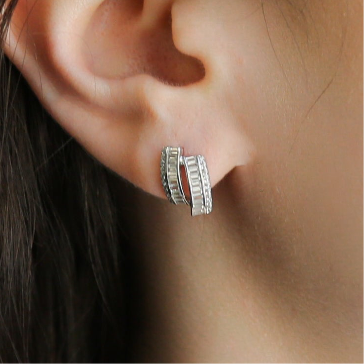 DANIELA- CZ and Sterling Stud Earrings