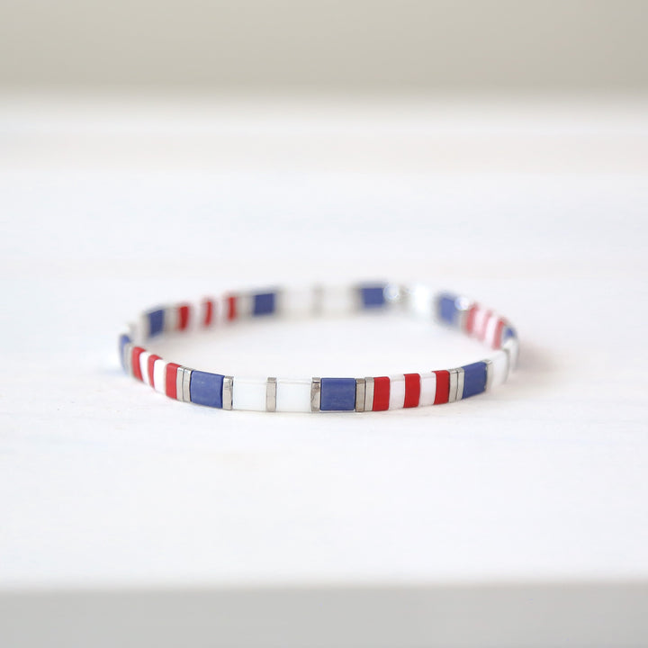 AMERICANA - Tila Bead Bracelet Stack - Mack & Rex