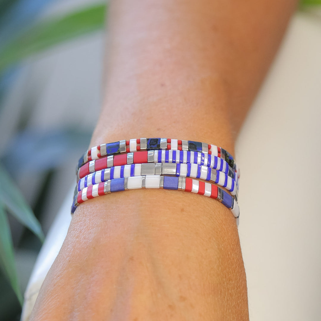 AMERICANA - Tila Bead Bracelet Stack - Mack & Rex