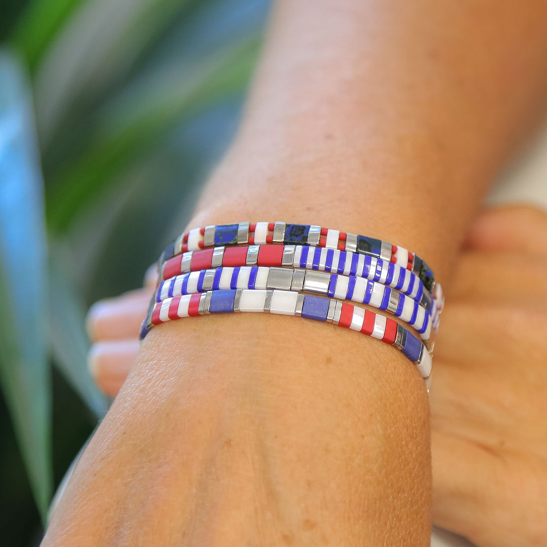 AMERICANA - Tila Bead Bracelet Stack - Mack & Rex