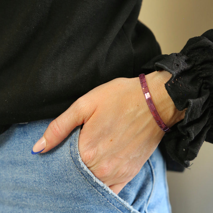 AMETHYST - Tila Bead Bracelet | Single