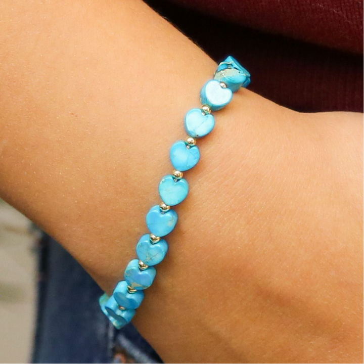 Stoned Heart Collection - Stone Heart Accent Bracelets