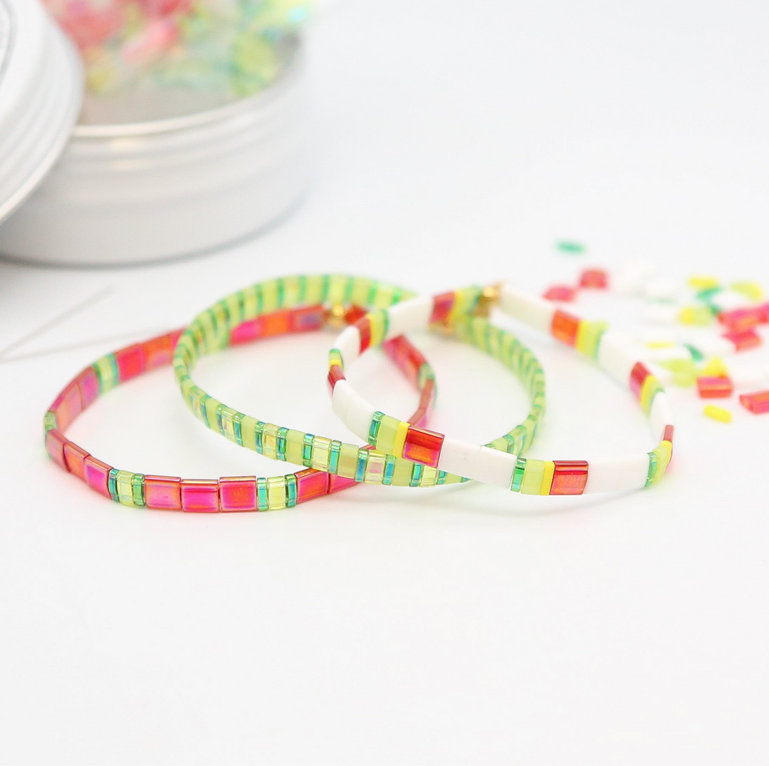 WATERMELON SUGAR - Tila Bracelet Making Kit - 3 Bracelets