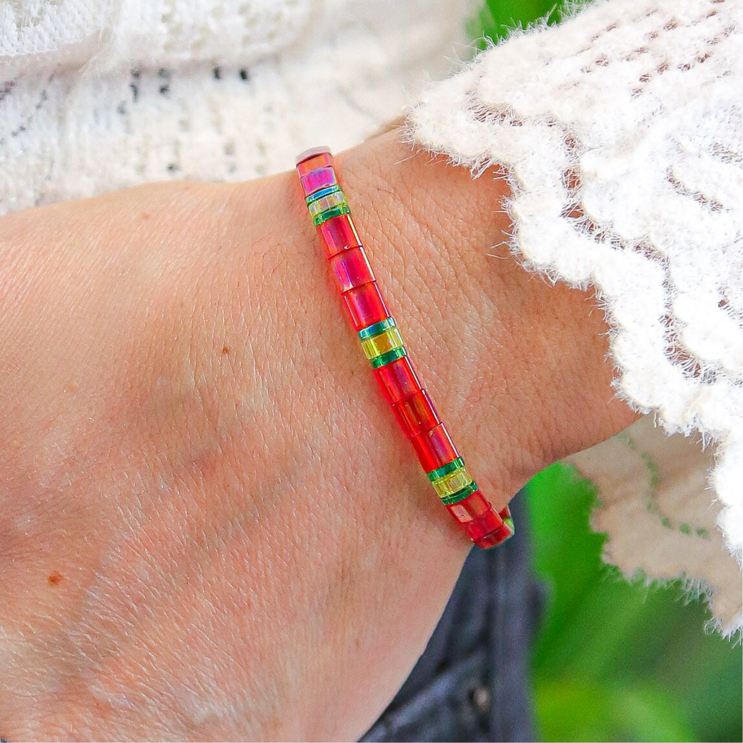 STRAWBERRY - Tila Bead Bracelet | Single
