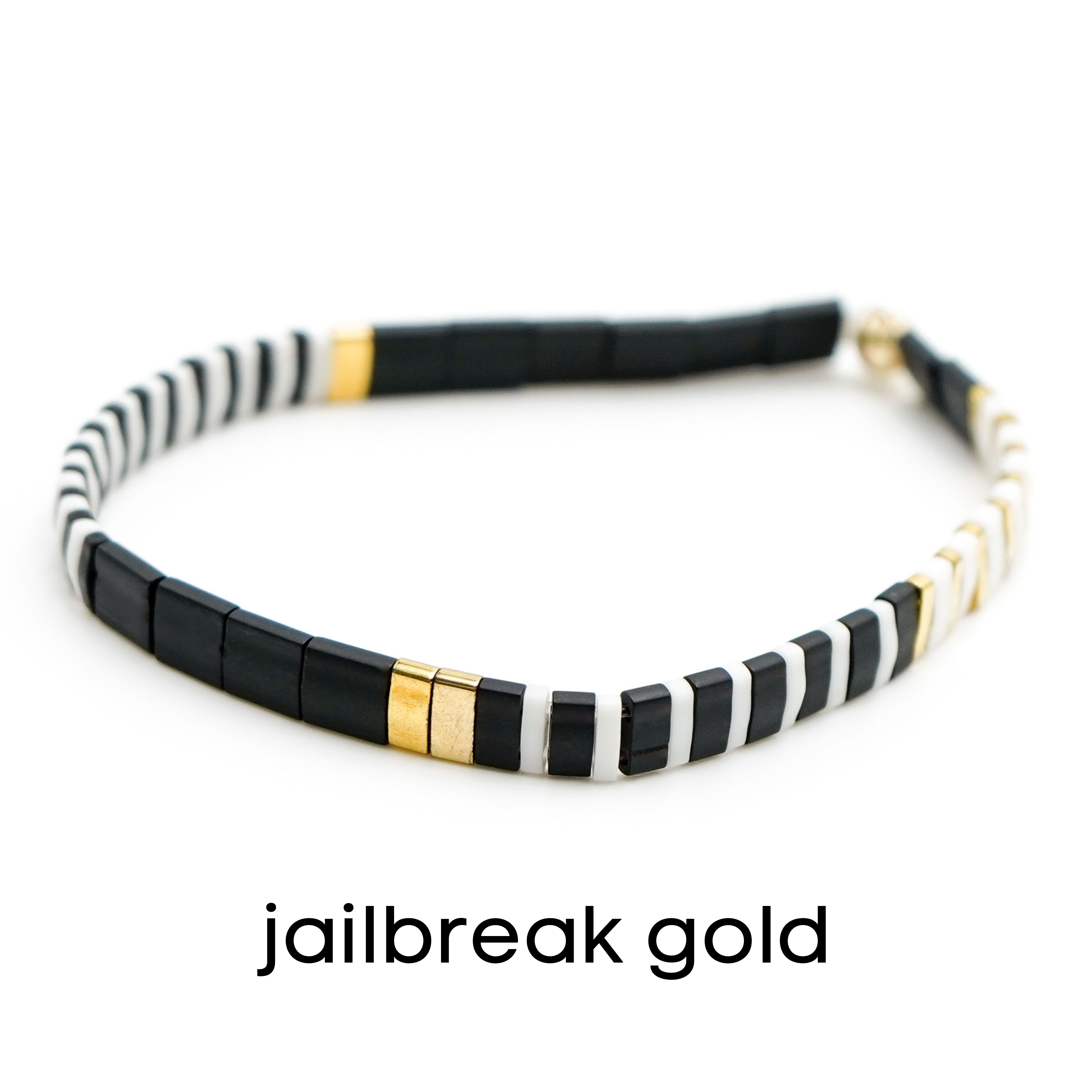 BLACK & GOLD - Tila Bead Bracelets - Mack & Rex