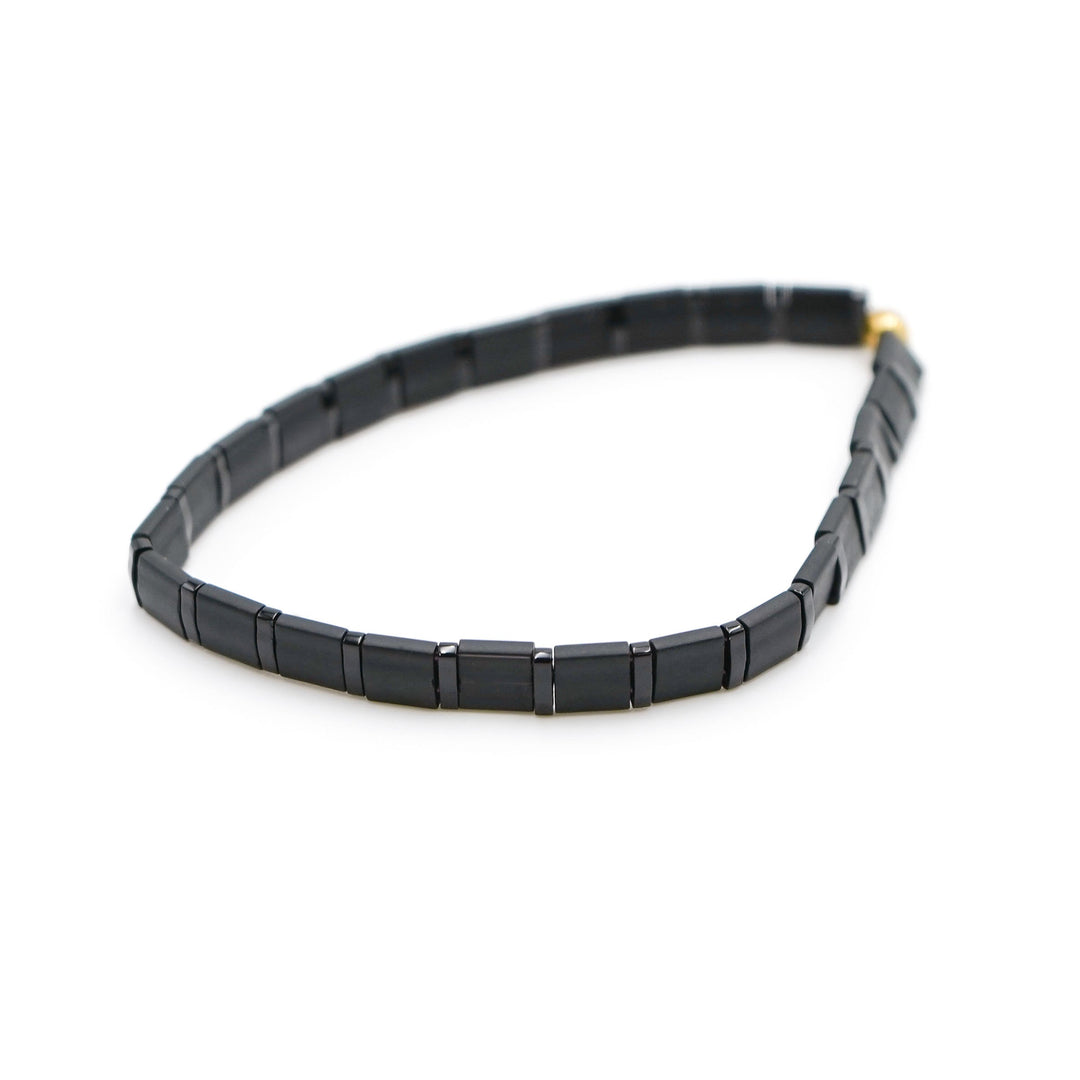 BLACK ICE - Tila Bead Bracelet | Single - Mack & Rex