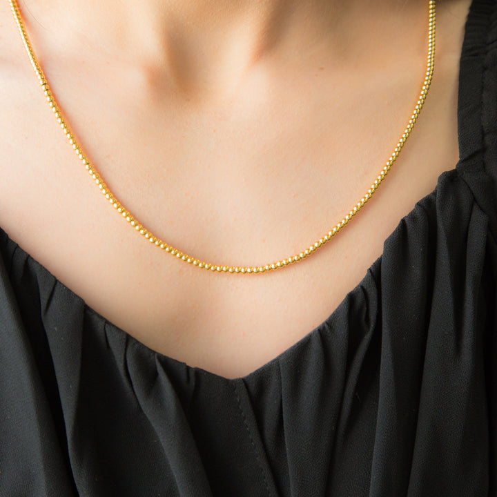 NECK BALL - 18K Gold Plated Necklace | 18 Inch