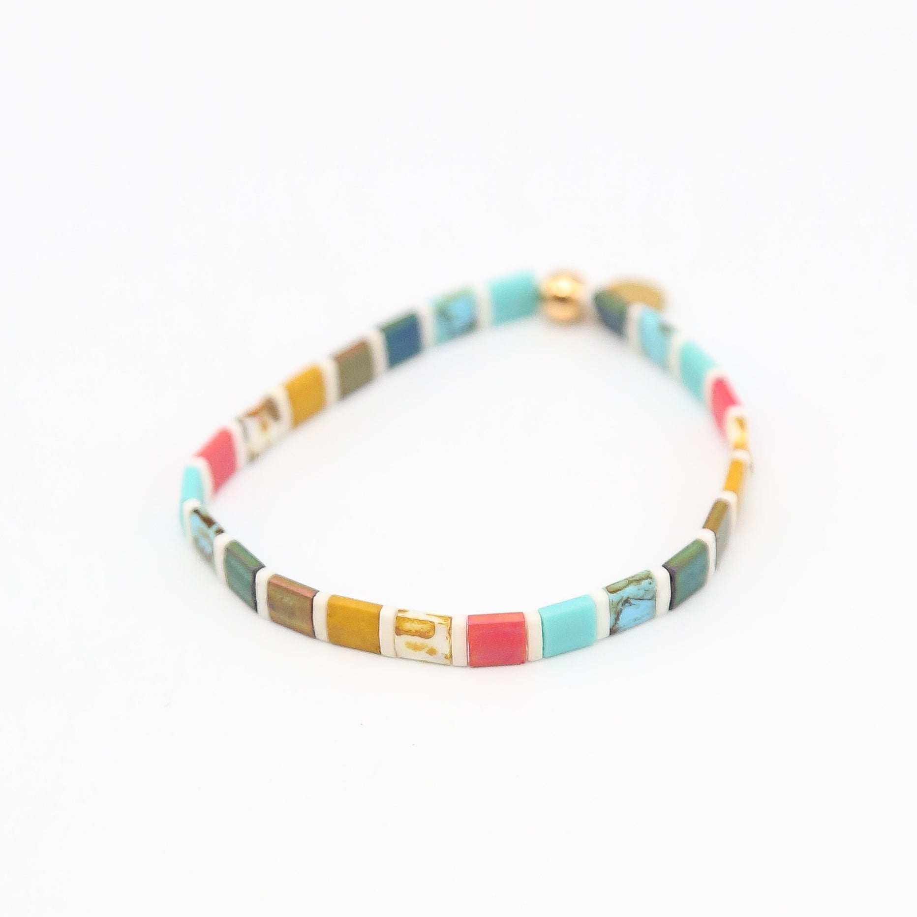 Mack & Rex Beach Cruiser Tila Bead Bracelet - Miyuki Glass Tila