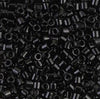 a pile of black plastic beads