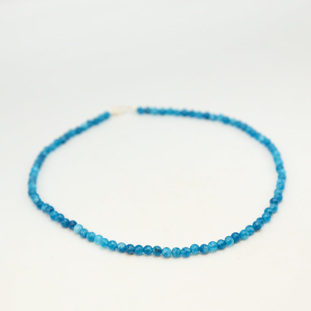 BLUE APATITE - Stone Bead Necklace