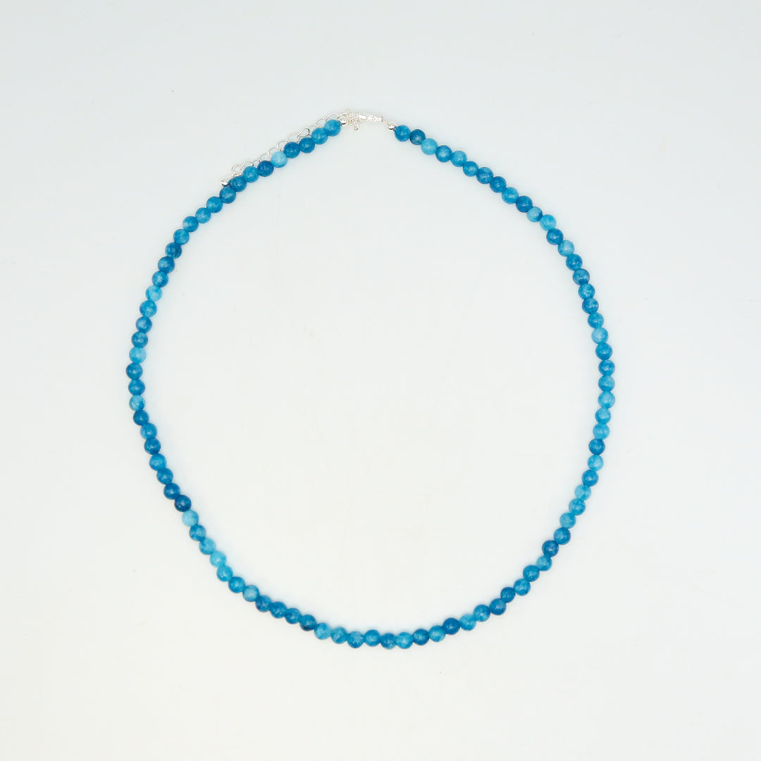 BLUE APATITE - Stone Bead Necklace