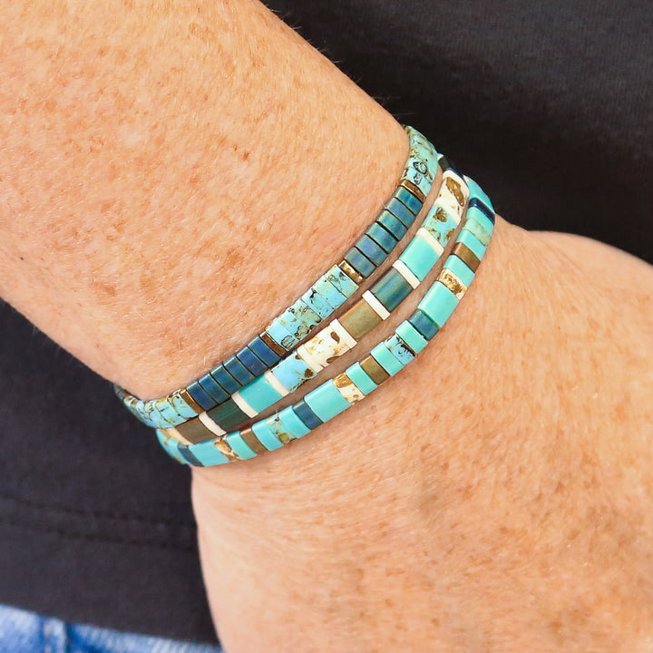 BLUE HAWAII - Tila Bracelet Stack of 3