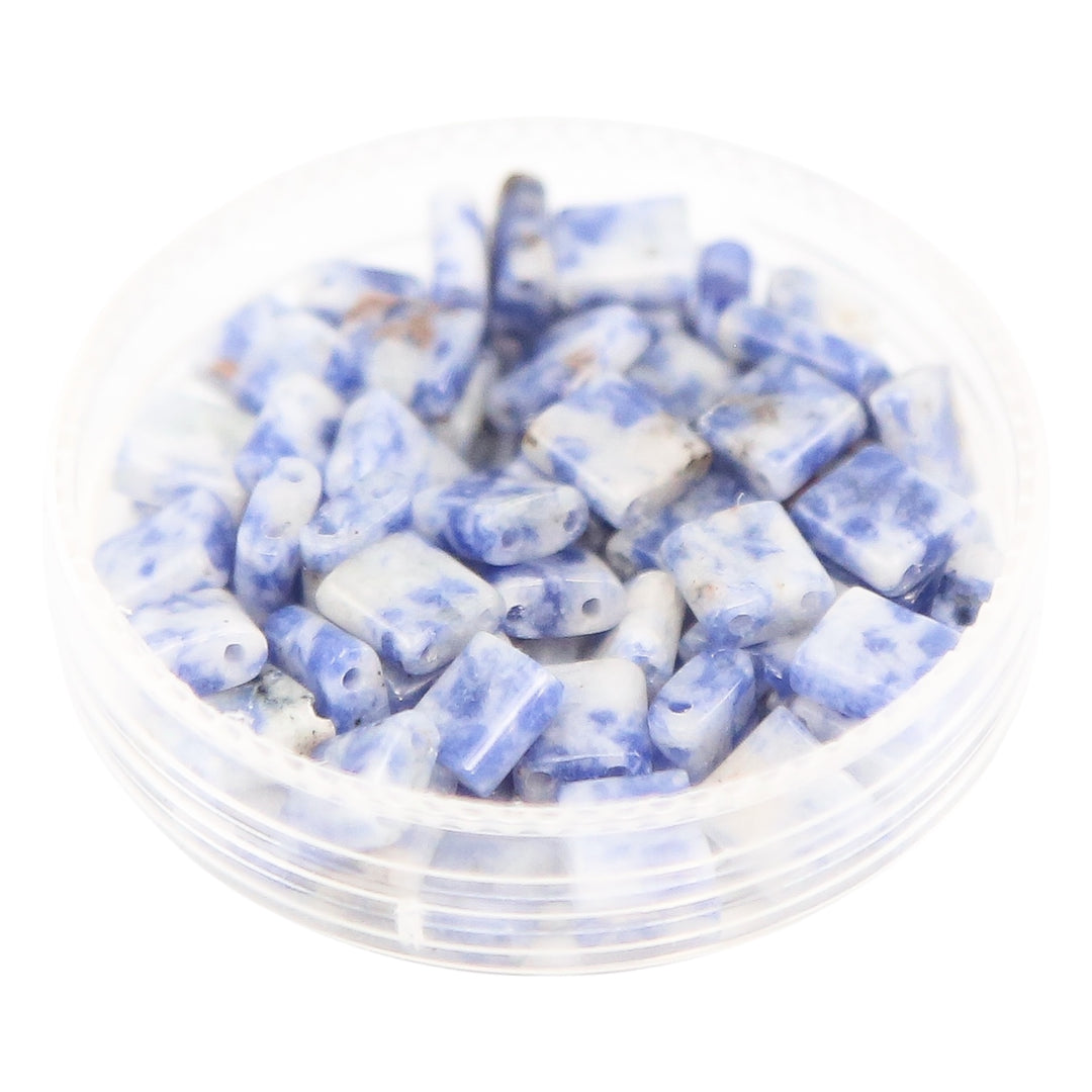 BLUE SPOT - Whole Stone Tile Beads