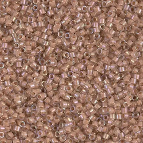 Blush Lined Crystal AB 11/0 delica beads || DB0069