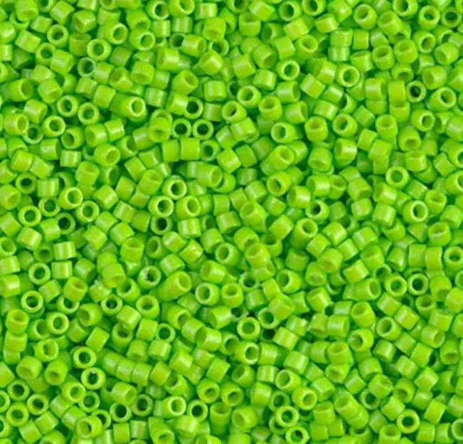 Bright Lime Green Duracoat 11/0 Delica Seed Beads || DB-2121 |