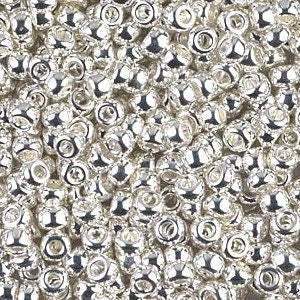 Bright Sterling Plated 8/0 seed beads || RR8-0961 - Mack & Rex