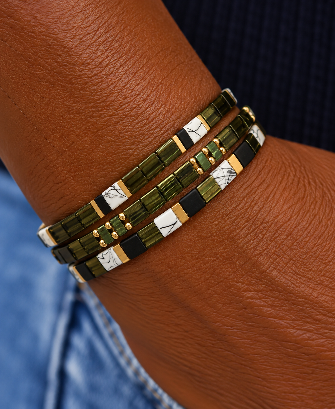RAINFOREST GLOW - Tila Bracelet Stack of 3