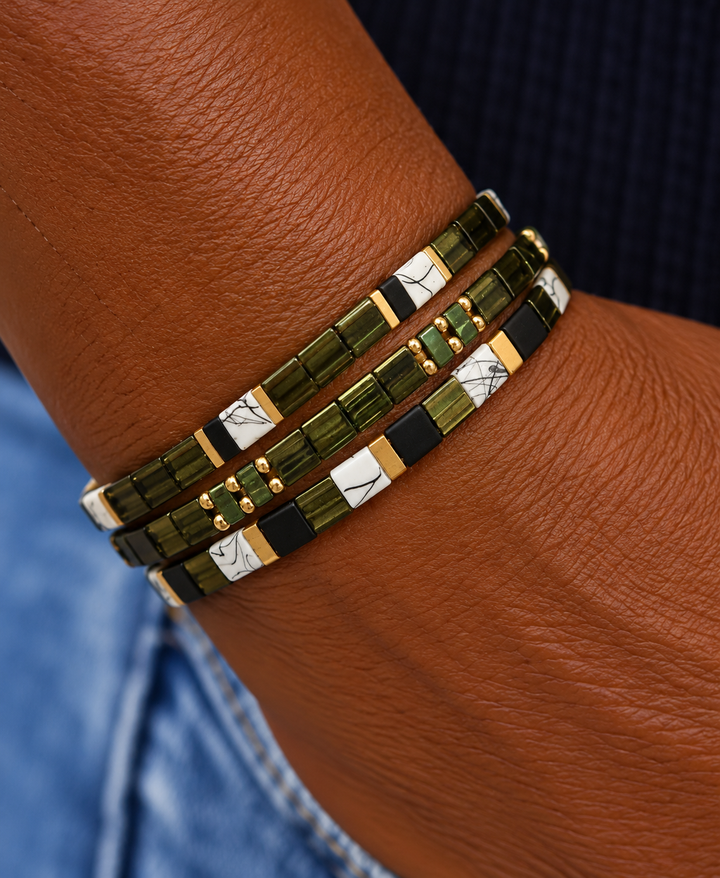 RAINFOREST GLOW - Tila Bracelet Stack of 3