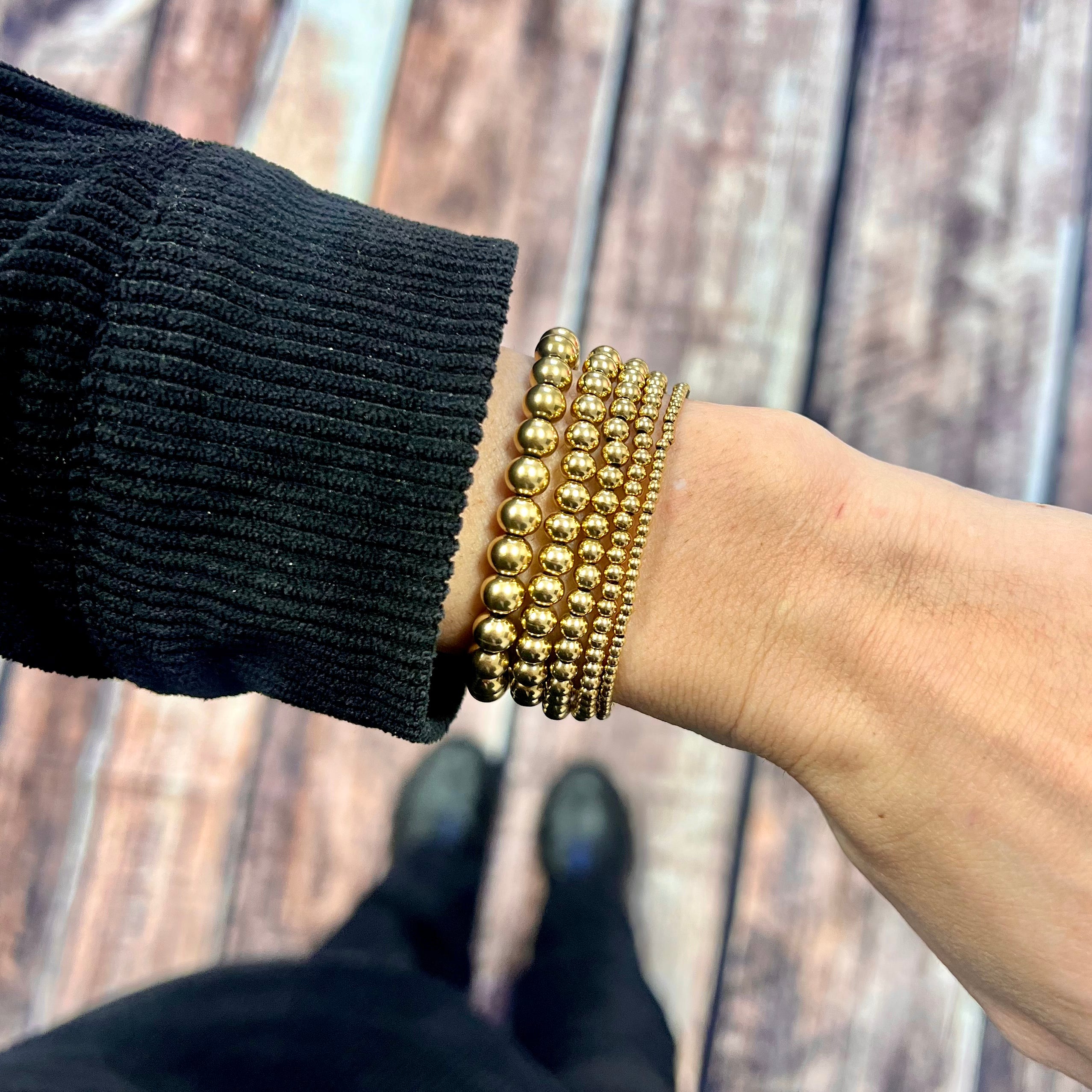 GOLD BALL BRACELETS - Stack or Individual