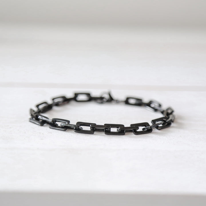 CURBCHECK BLACK - Men's Steel Bracelet - Mack & Rex