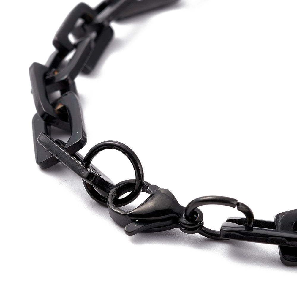 CURBCHECK BLACK - Men's Steel Bracelet - Mack & Rex