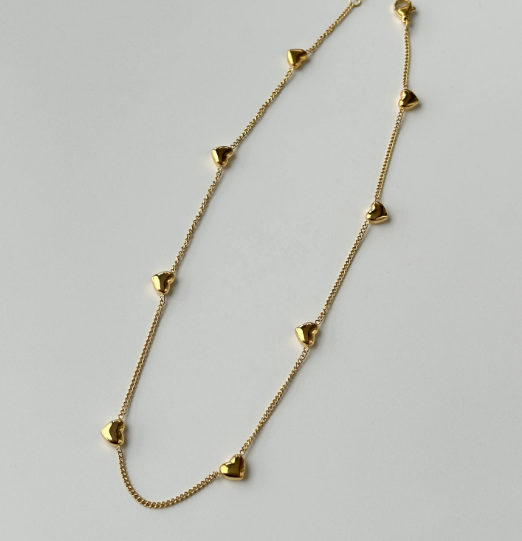 CADENCE - 18K Gold Chain & Heart Necklace