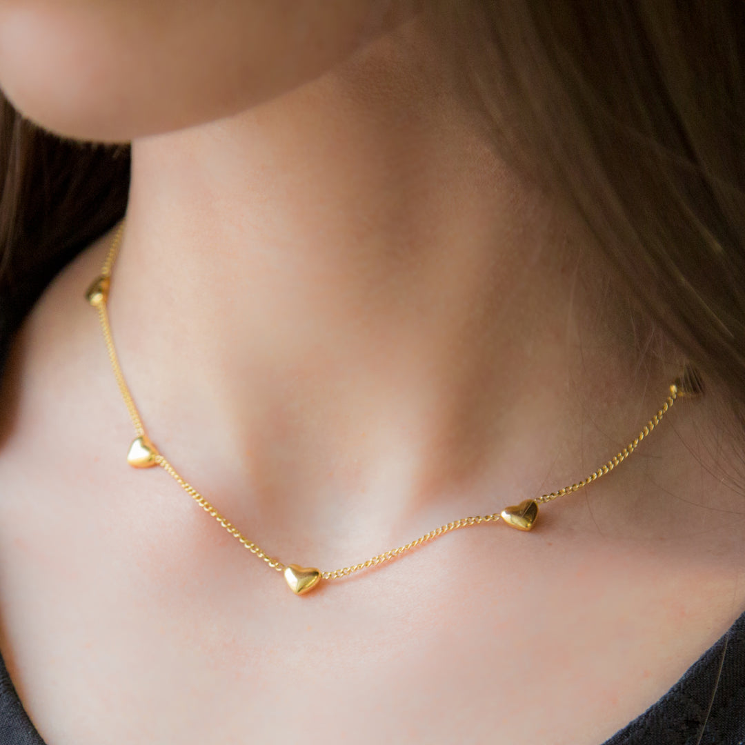 CADENCE - 18K Gold Chain & Heart Necklace