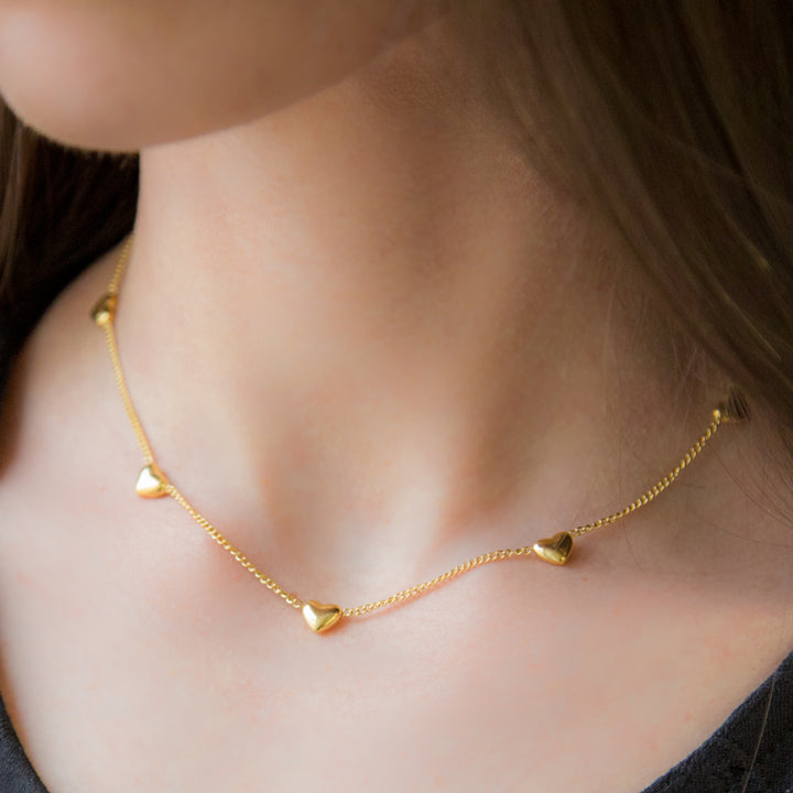 CADENCE - 18K Gold Chain & Heart Necklace