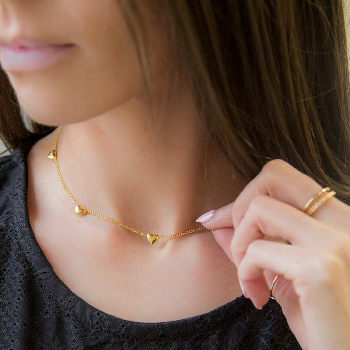 CADENCE - 18K Gold Chain & Heart Necklace