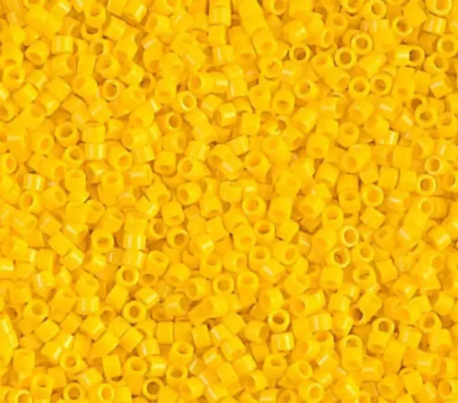 Canary Opaque 11/0 Delica Seed Beads || DB-1132 | Miyuki Delica Beads 11/0 delica beads || DB1132