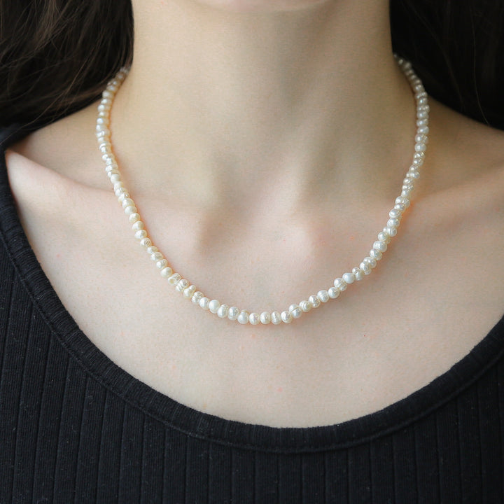 CAPRI -  Gold Freshwater Pearl Necklace