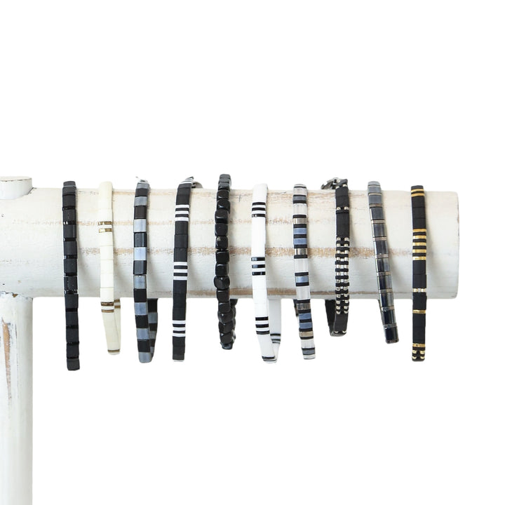 CARBON SERIES - Tila Bead Bracelets