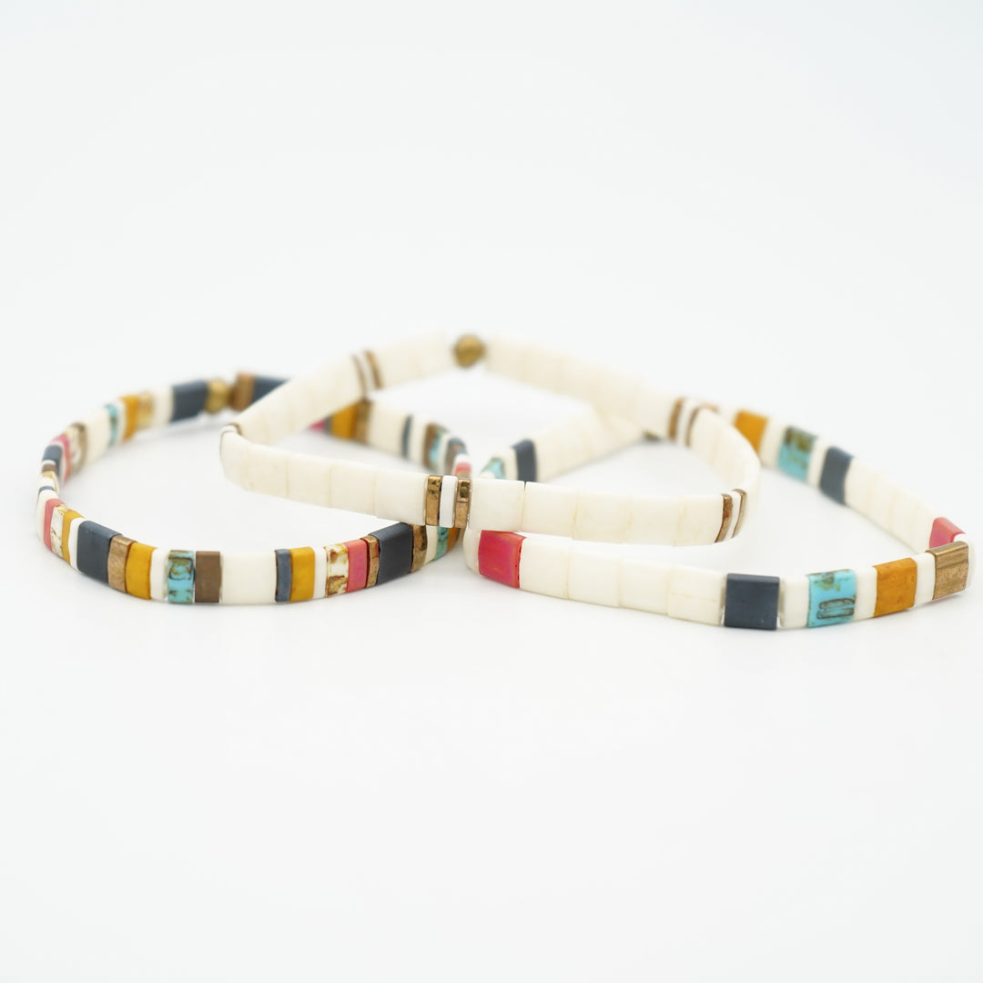 CAROLINA BEACHES - Tila Bead Bracelets Stack