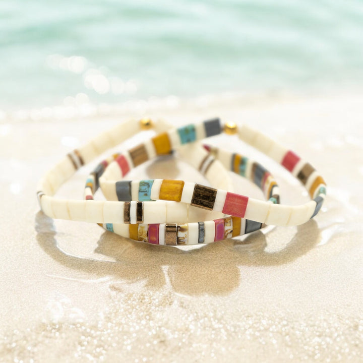 CAROLINA BEACHES - Tila Bead Bracelets Stack