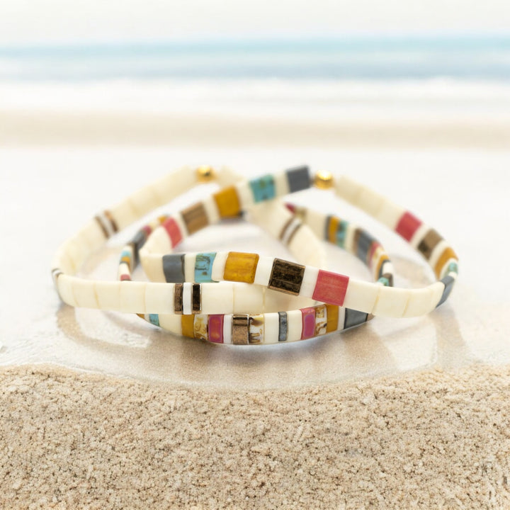 CAROLINA BEACHES - Tila Bead Bracelets Stack