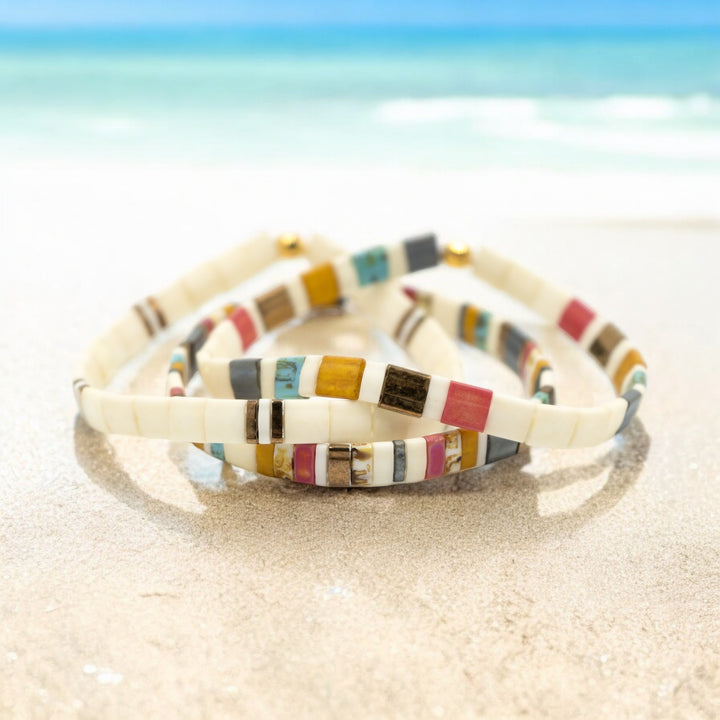 CAROLINA BEACHES - Tila Bead Bracelets Stack