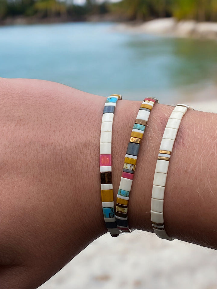 CAROLINA BEACHES - Tila Bead Bracelets Stack