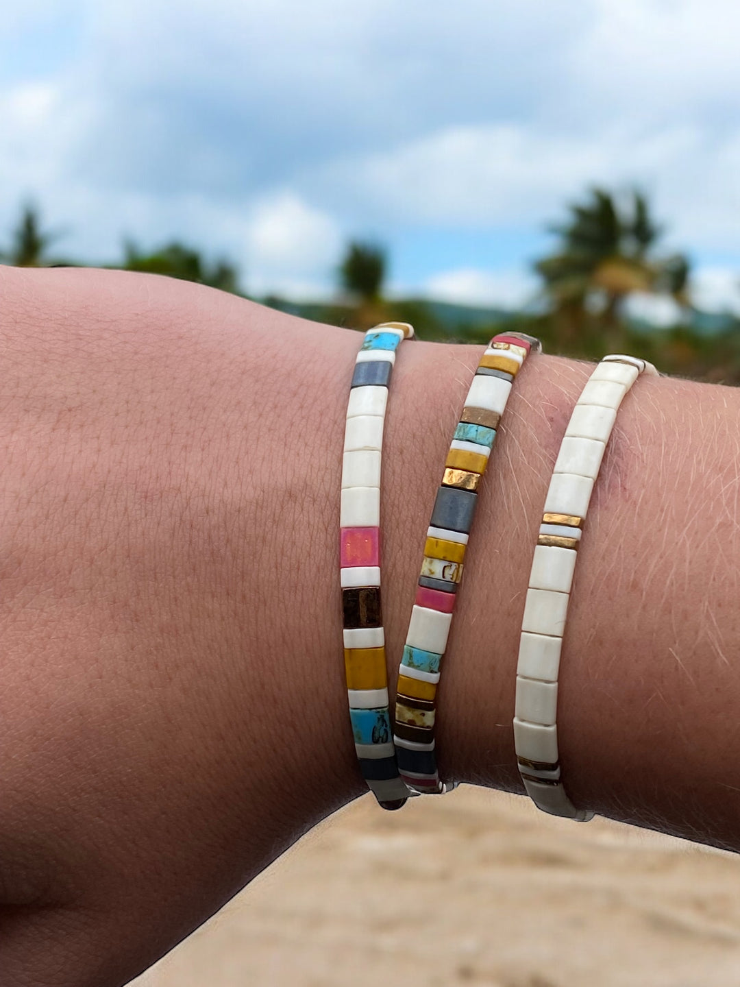 CAROLINA BEACHES - Tila Bead Bracelets Stack