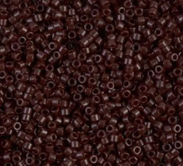 Chocolate Brown Opaque 11/0 Delica Seed Beads || DB-0734 | 11/0 delica beads || DB0734