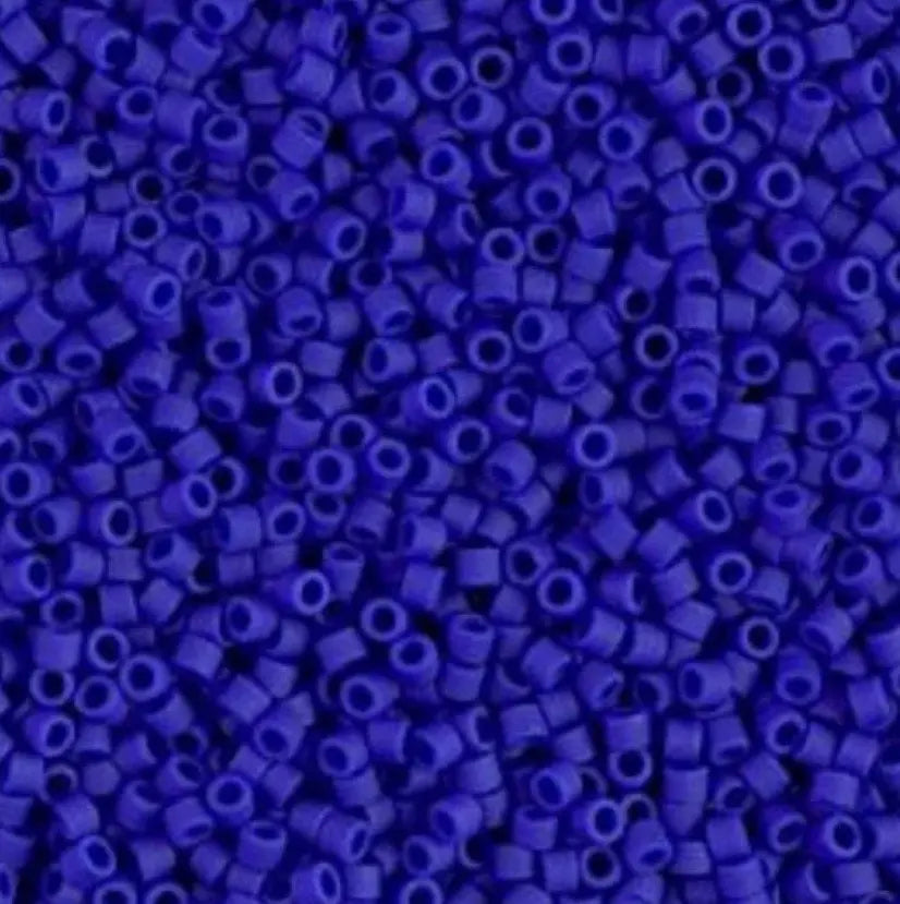 Cobalt Blue Opaque Matte 11/0 Delica Seed Beads || DB-0756 | 11/0 delica beads || DB0756