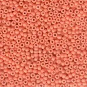 Coral seed bead, 11-4462, orange 11-0 seed beads, orange glass beads, 11/0 Miyuki rocaille, wholesale Miyuki Rocaille, Salmon duracoat - Mack & Rex