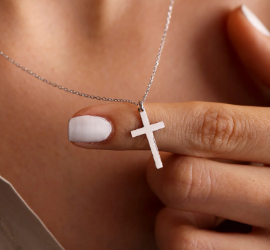 Cross Silver - Sterling Silver Cross Pendant Necklace